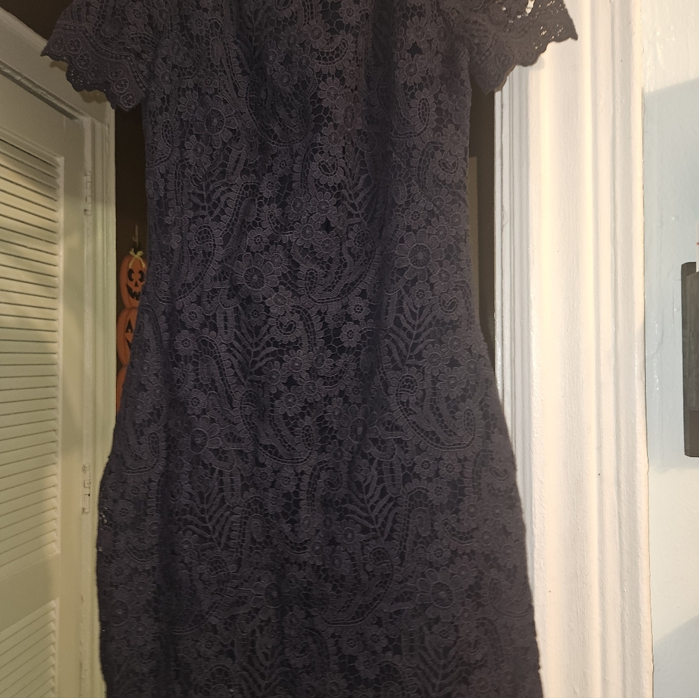 TWO Ralph Lauren Elegant Lace Dress in Navy & Blue